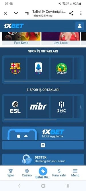 1xBet iOS 