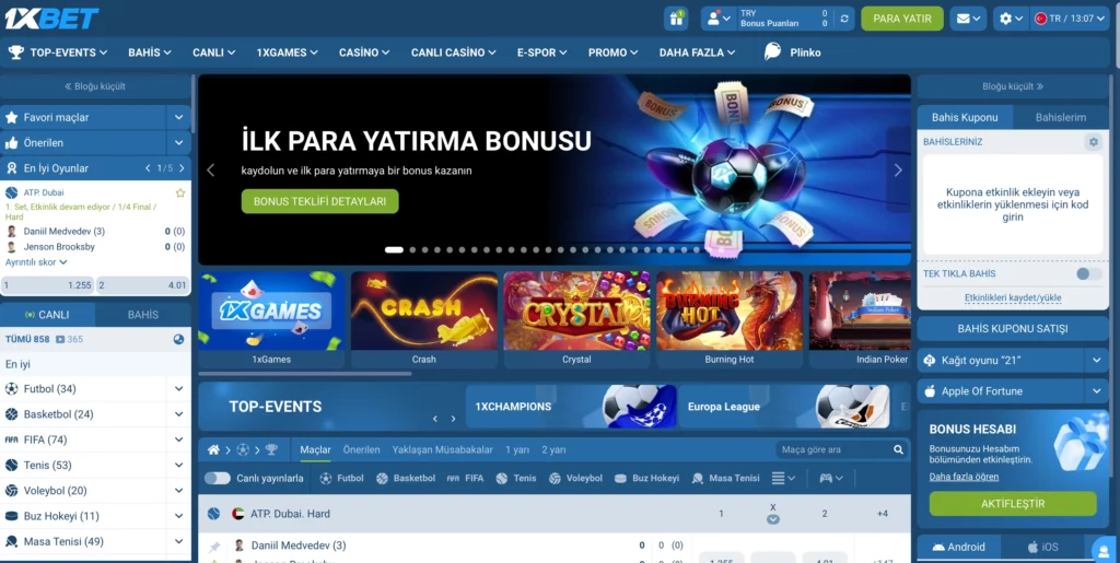 Global Tecrübe, Yerel Hizmet: 1xBet Info