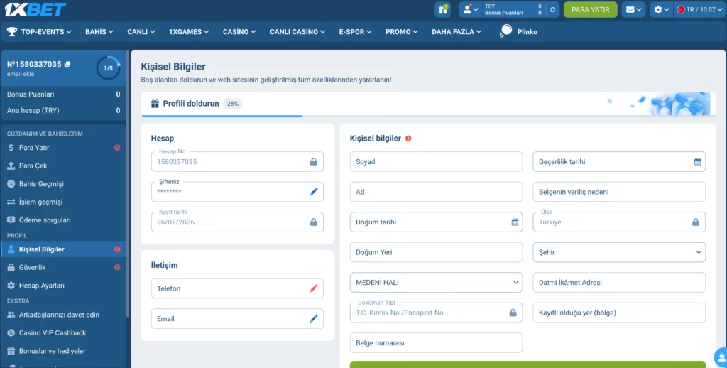 1xBet Hesap Silme ve Dondurma İşlemleri